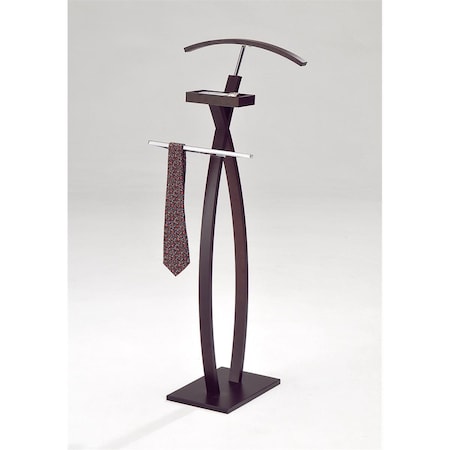 Kb 46 x 18 x 13 in. Home Valet - Chrome & Walnut CH-4268